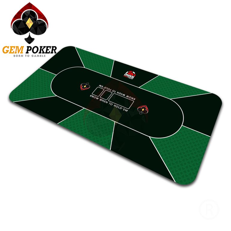 POKER RUBBER MAT TEXAS HOLD'EM GEM GREEN I GEM POKER