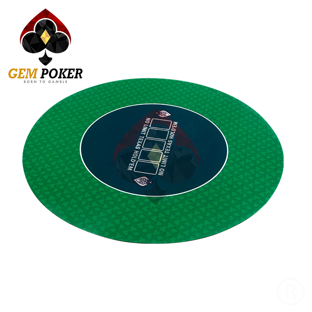 ROUND RUBBER POKER MAT GREEN GEMPOKER.VN Phỉnh Chip Poker, Bàn