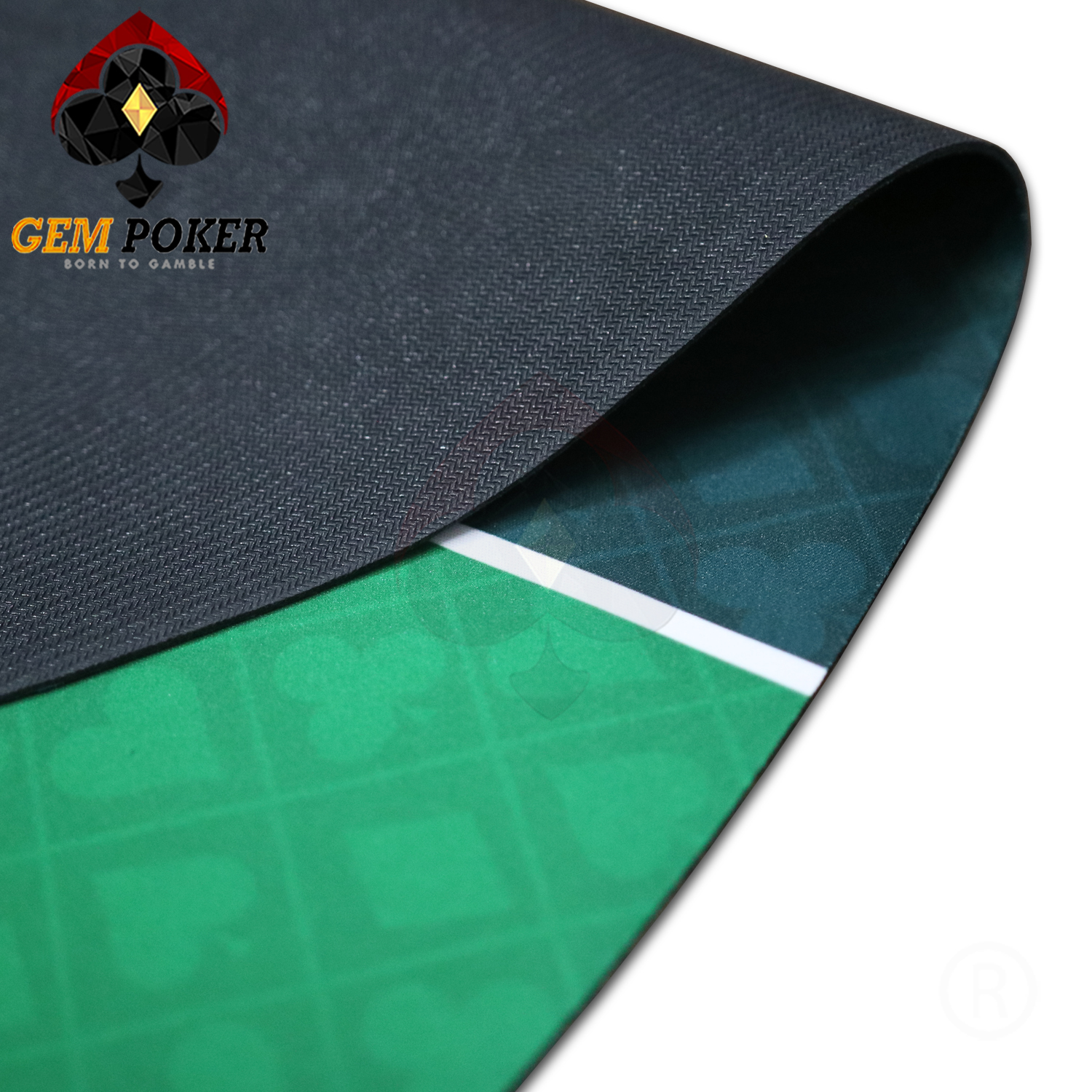 Pokermat Rond ROUND POKER MAT TEXAS HOLD'EM - GREEN I GEMPOKER.VN