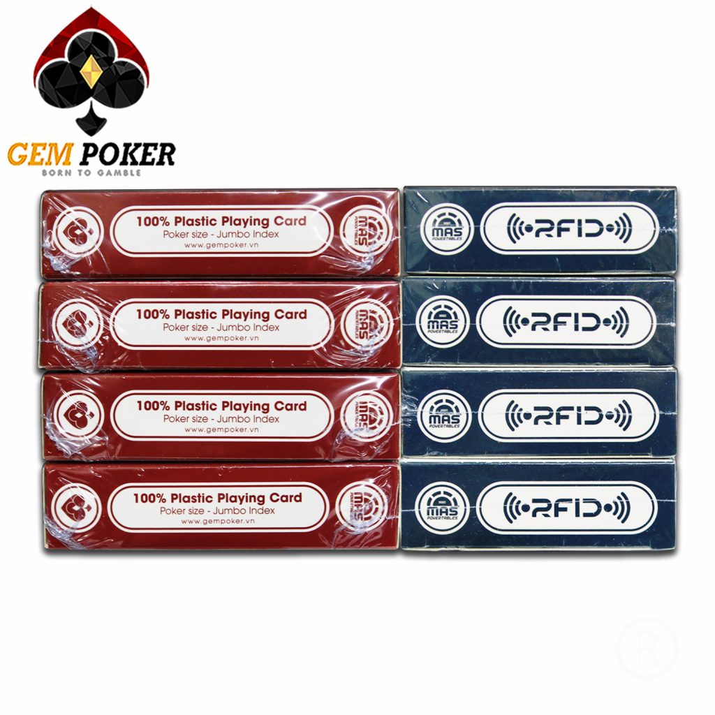 GEM POKER RFID PLAYING CARDS 100 PLASTIC